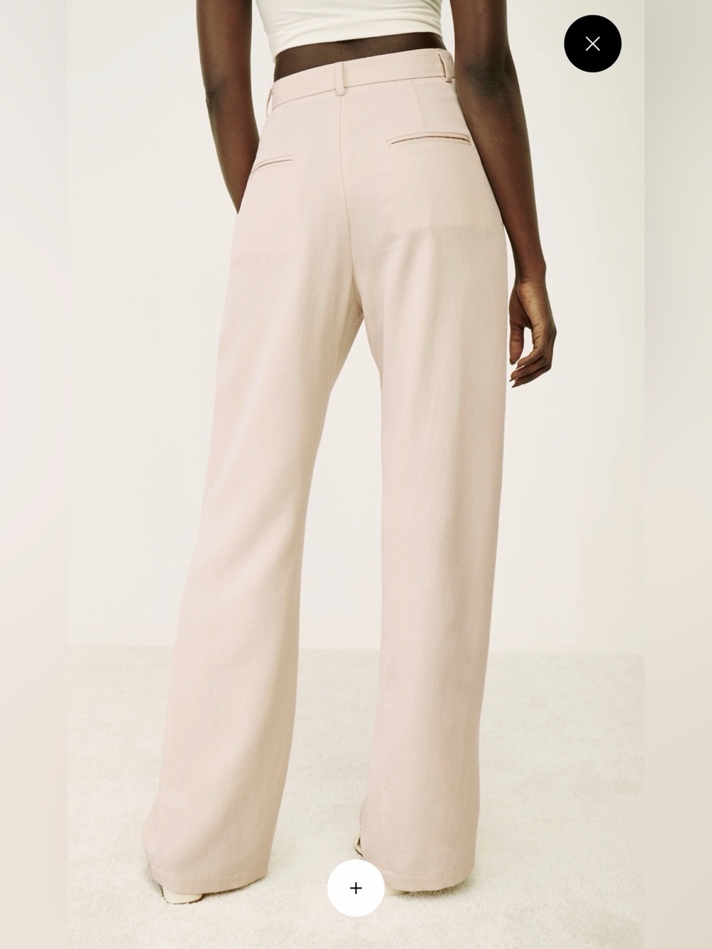 Reformation Petites Mason Pant Oyster - Size 2P - Picture 4 of 7